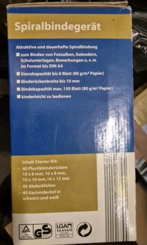 Spiralbindegerät quigg - spiralbindegerät,